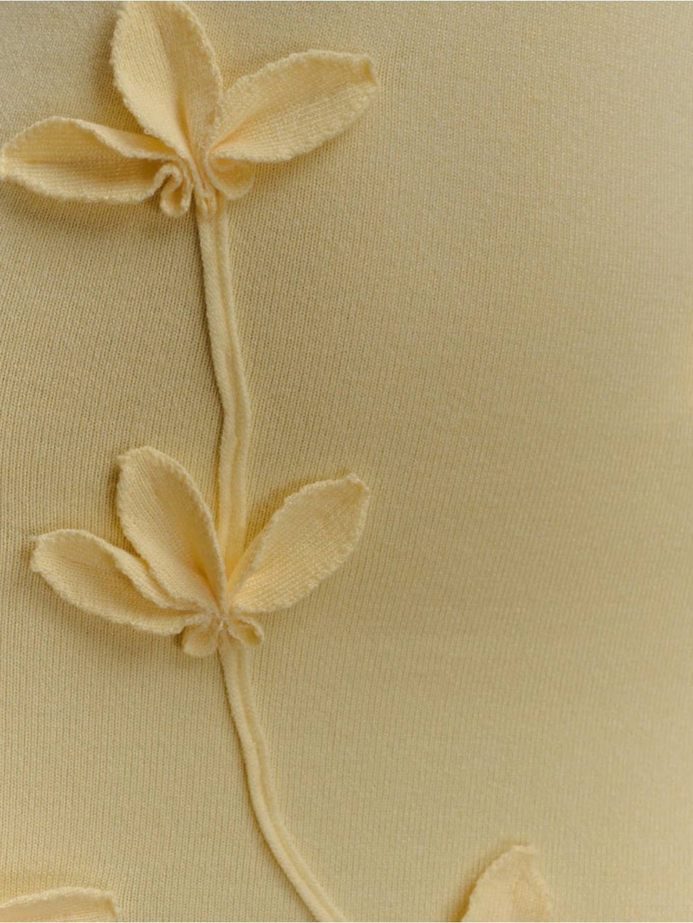 Meshki Yellow Floral Appliqué Midi Dress - Picture 6 of 6